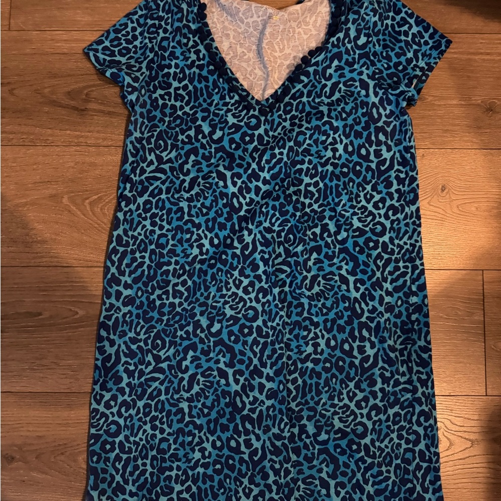 Lilly Pulitzer Blue Leopard Etta Dress